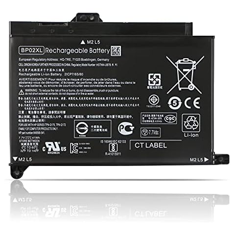 K KYUER 41Wh BP02XL Laptop Battery for HP Pavilion PC 15-AU 15-AW 15-AU072SA AU182SA AU191SA AU193SA AU181SA AU176SA AU174SA AU003NA AU009NA AU013NA AU025NA AU026NA 15-AW054SA AW065SA AW083SA AW084SA Cover