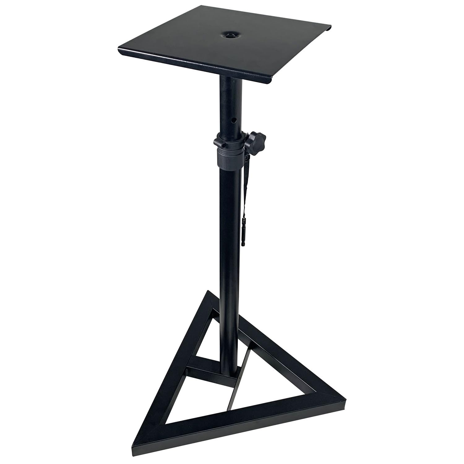 QTX | Supporto per altoparlante monitor – Supporto regolabile in acciaio per monitor da studio per uso domestico e professionale | Altezza 800-1200 mm | Capacità 40 kg | Compatto, stabile e facile da