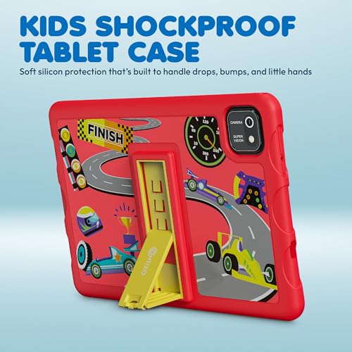 Image of Contixo 10 inch Kids Tablet - K103 Android Learning Tablet with Exclusive Games and Educational Apps, 32GB Storage, WiFi, Parental Controls & Kid-Proof Case - Red