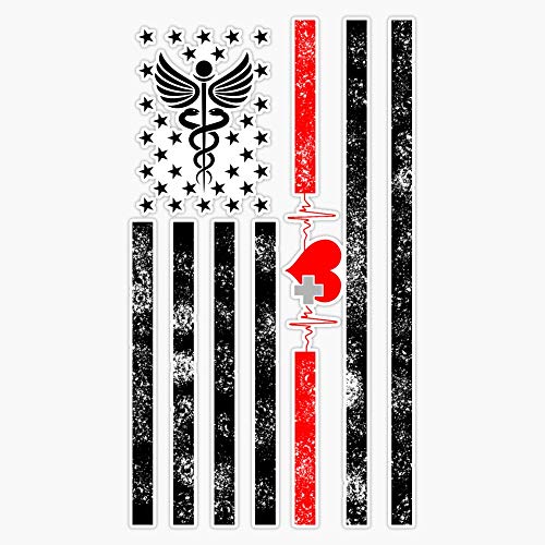 Nurse American Flag Decal Vinyl Bumper Sticker 5