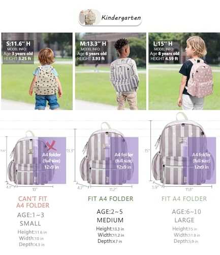 Corduroy Toddler Backpack for Boys & Girls 2-5: Cute Kids Preschool Backpack - 13.5" H Fit Folder4