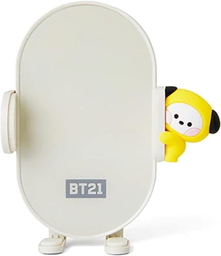 KHVATEC Cargador de coche inalámbrico rápido QI Soporte de soporte para teléfono celular (Minini CHIMMY)