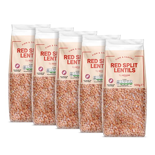 by Amazon Red Split Lentils 5 packs of 500g
