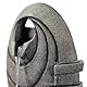Teamson Home Garten Outdoor Brunnen Moderner Ovaler Brunnen mit warmen LED-Lichtern, Einstellbarer Fluss, Robustes dunkelgraues Steinoptik-Finish