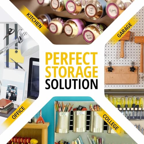 Image of Strong Ceramic Square Magnets With Adhesive Backing (0.8x0.2 inch /20x5mm, 48 pcs) - Heavy Duty Sticky Magnets, Non-Corrosive, Versatile For Home, Office, Workshop, Whiteboard, Fridge And Hobby Use