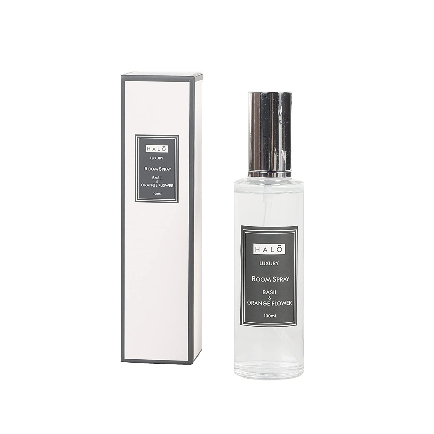 Sleepdown Halo Relaxation Fragrance Room Spray | Basil and Orange Flower Neroli Essential Spritzer Home Air Freshener Mist (100ml)