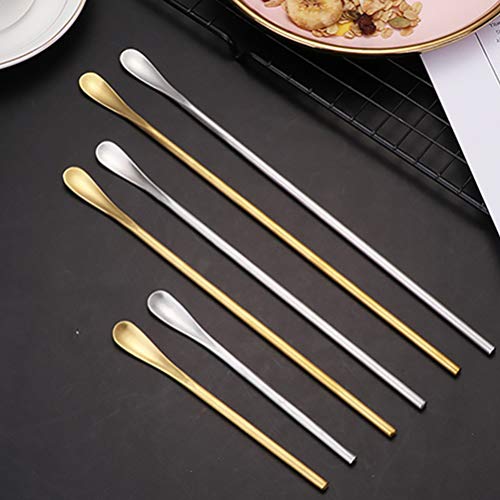 Colheres de bar Cabilock de aço inoxidável, 4 peças, colheres de mistura de aço inoxidável, coquetel