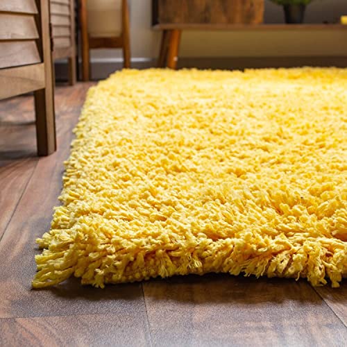 Image of Plain Rugs and Carpet and Carpets for Hall and Drawing Room 5x8 Feet Yellow Color