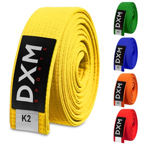 Dxm Sports Bjj Jiu Jitsu Belt - Taekwondo Karate Belt - Martial Arts Uniform Ranking Judo Belt Double Stitched For Kids Adult cover