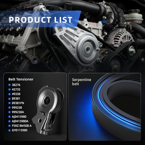 Serpentine Belt Tensioner Pulley Kit for for Mercury Sable/Cougar 95-05 by Loautong - Used condition - Image 3
