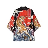 ✔ Abrigo Estilo Kimono Estilo Japonés De Siete Mangas Con Estampado Atractivo, Adecuado Tanto Para Hombres Como Para Mujeres, Niños Y Niñas