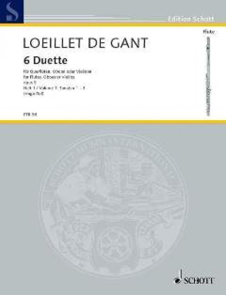 Six Duets: op. 5. 2 flutes (oboes, violins). Partition d'exécution.: Vol. 1