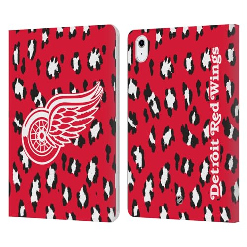 Étui Cuir iPad Air 11 NHL Detroit Red Wings Housse Protection Antichoc Housse Tablette Portefeuille