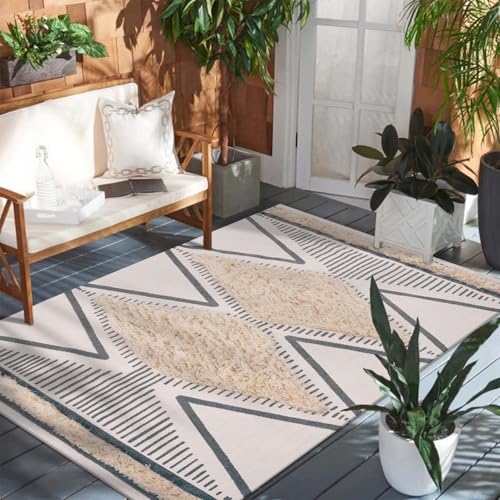 Leevan Boho Area Rug 3'X5', Farmhouse Tufted Rugs For Living Room thumb #6
