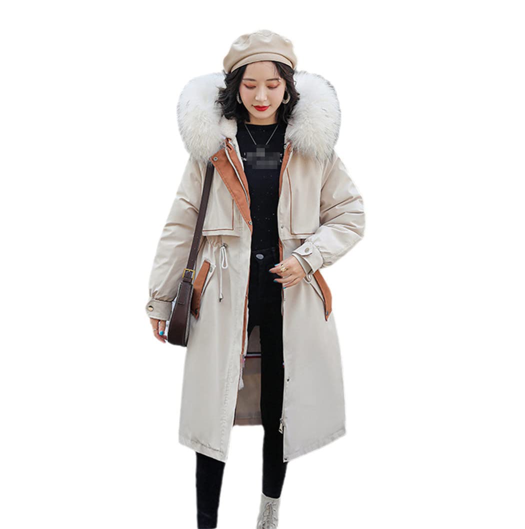 Manteau d'hiver coréen aux finitions soignées avec col en fourrure élégant - 7