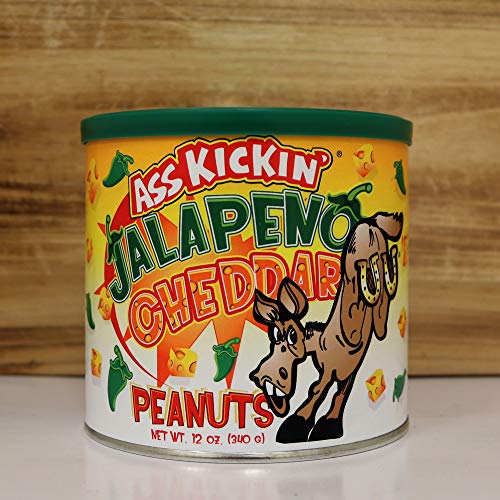 Ass Kickin' Jalapeno Cheddar Peanuts, 12-Ounce Cans (Pack Of 6) #TOP1