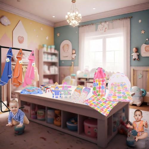 Image of Toddylon 56 in 1 New Born Baby Products All | Gift Packs | Maternity Kit | Baby Clothes | Baby Bedding Set | Essentials Items | Baby Shower | Combo Pack | Infants (Multicolor, 0-6 Months)