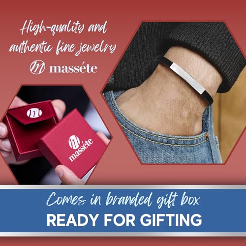 Pulsera de plata Massete Sterling Silver 925 para hombre miniatura 5
