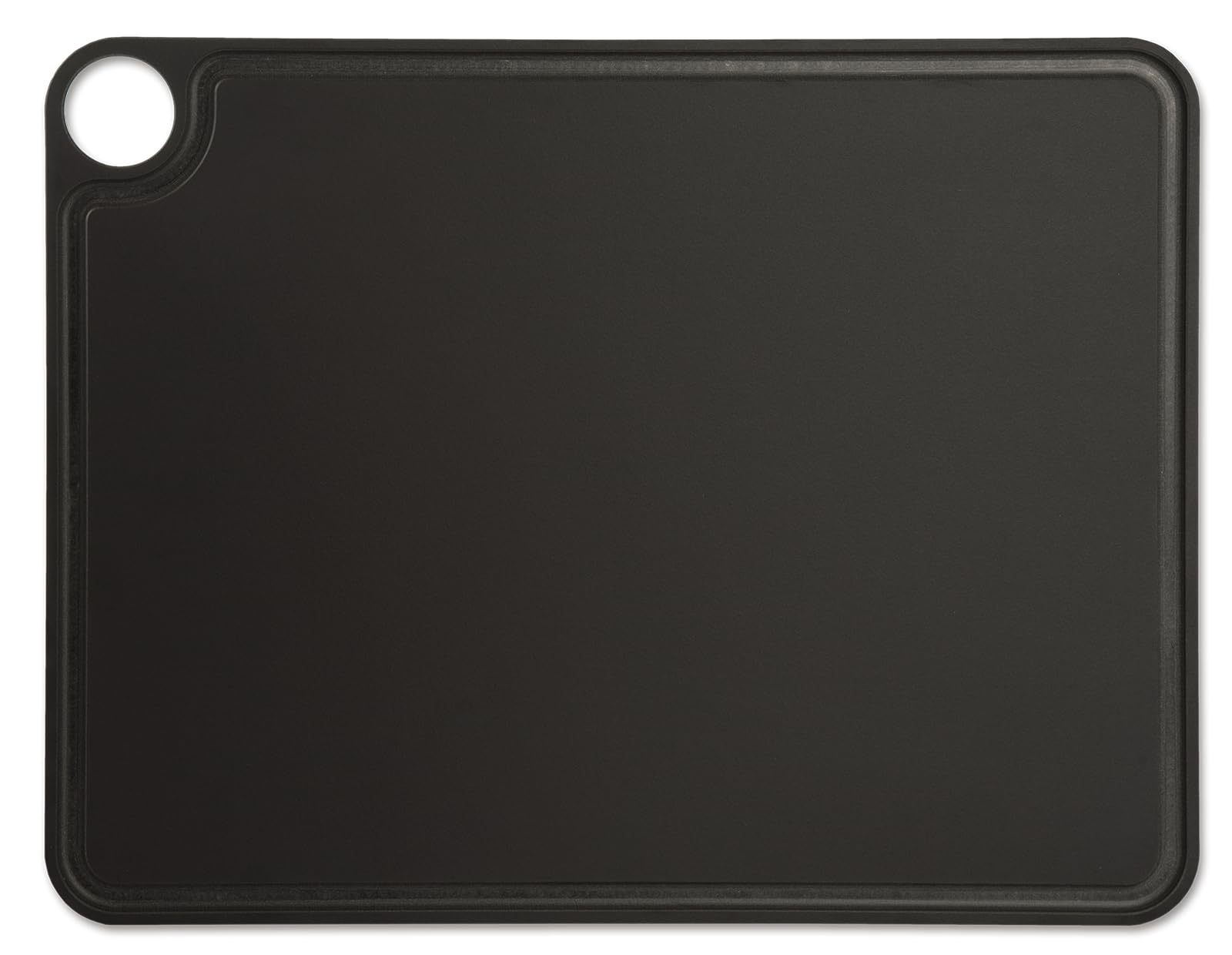 ARCOSCutting Board with Channel and Hanger. Smooth Surface for Chopping Food in Cellulose Fibre and Resin. Professional Meat and Vegetable Cutting Utensil. Serving Board. Color Black. 427 x 327 mm