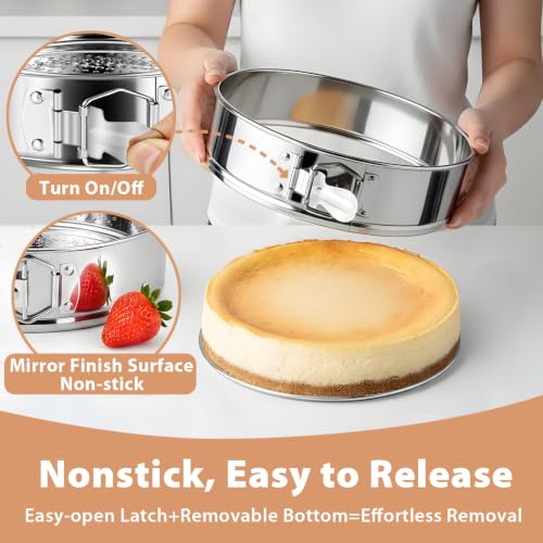 Hikolvol Nonstick Springform Pan 9 Inch Spring Form Pan for Cheesecake - image 3