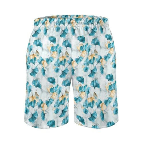 Ginkgo Marble Mens Swim Trunks Quick Dry Beach Swimming Shorts with Mesh Lining and Pockets4