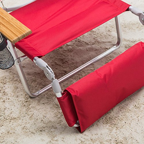 Ostrich Deluxe Padded Sport 3-In-1 Beach Chair, Red #TOP7