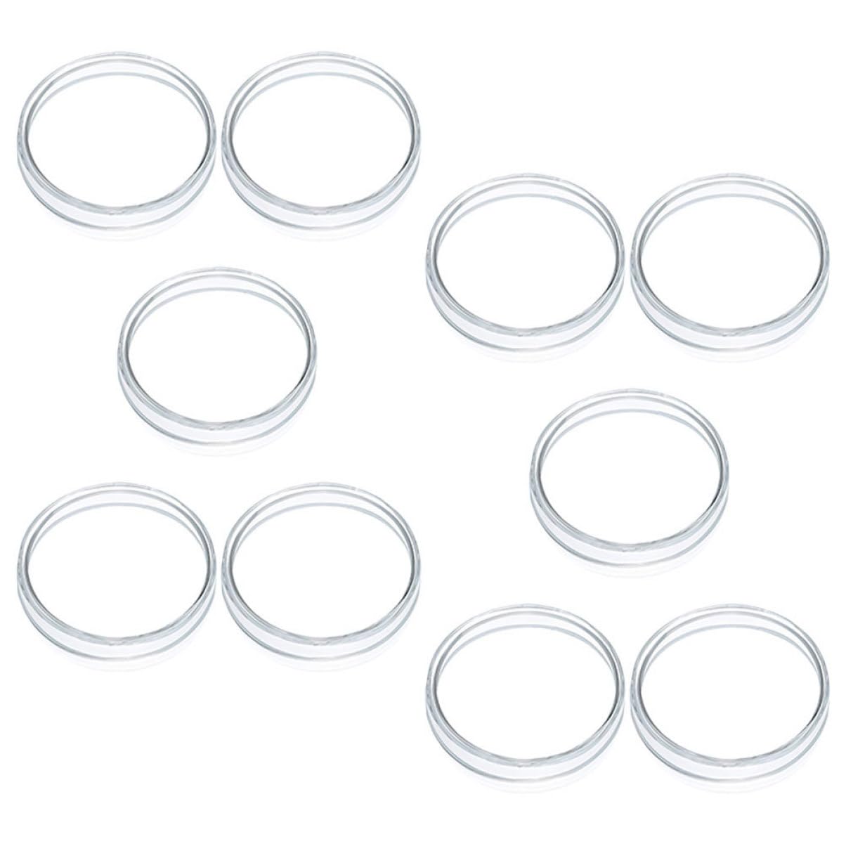 MAGICLULU 4 Sätze Petrischale Aus Kunststoff Gericht Labor Zellkultur Gewebe Teller Klare Petrischalen Transferplatte Kulturplatte Probenbehälter Petrischalen Für Geräte Plastik 10 Stück * 4