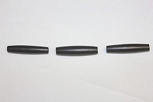 1.5" Inch - Hand Crafted Bone Tube - Pipe in Jet - Black Color - Total 72 Pieces Per Pack