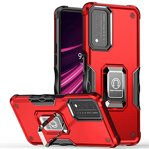 Coque T-Mobile Revvl V+ 5G robuste rosso pour éviter les fissures