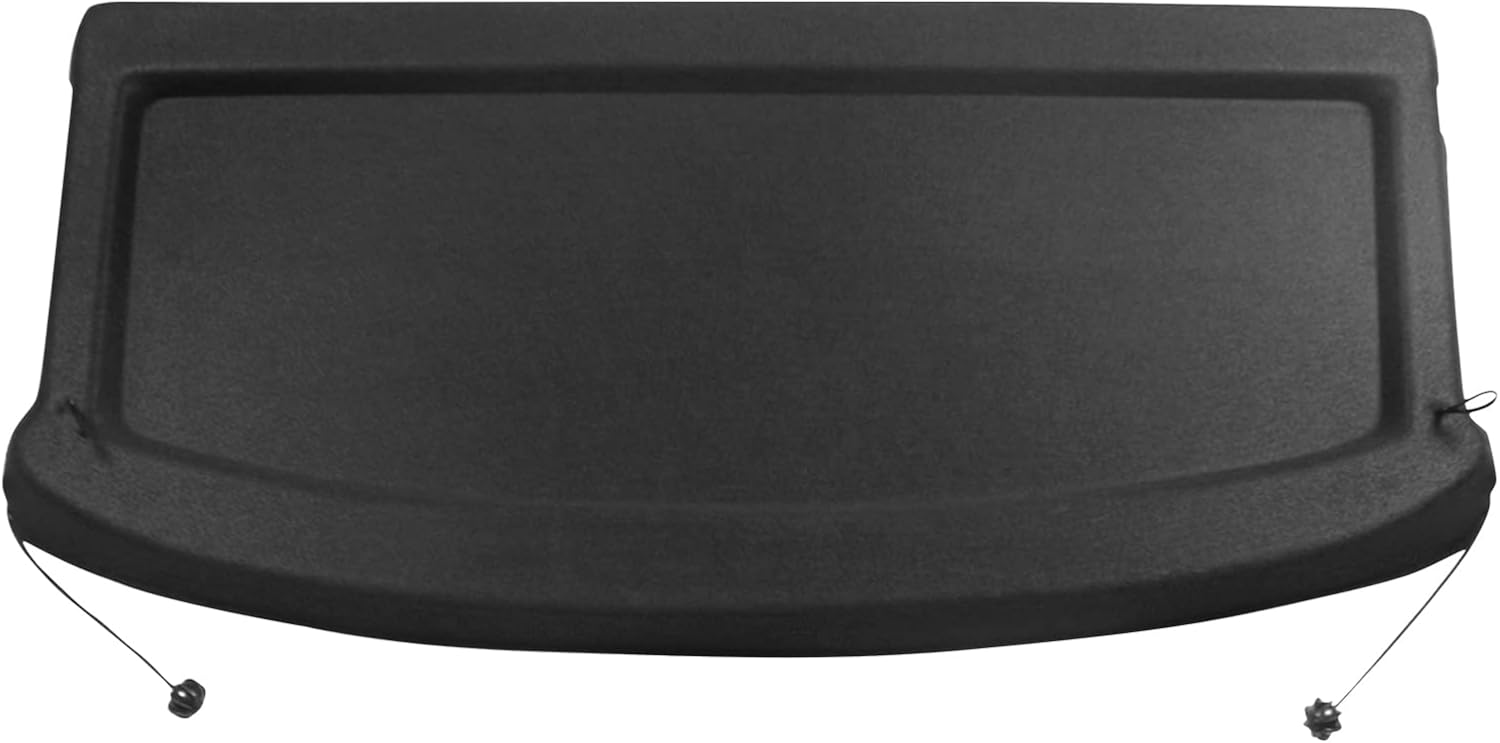 IKON MOTORSPORTS, Cargo Cover Board Compatible with 2015-2020 Volkswagen Golf 7, Black Non Retractable Rear Tonneau Security Shield Shade, 2016 2017 2018 2019