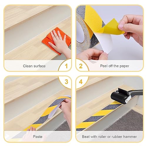 Image of ISAN Anti Skid Tape, Width 24mm (1 inch Approx.) Anti Slip Translucent /Transparent Tape for Stairs, Length 10 Mtr, 1 Pc.