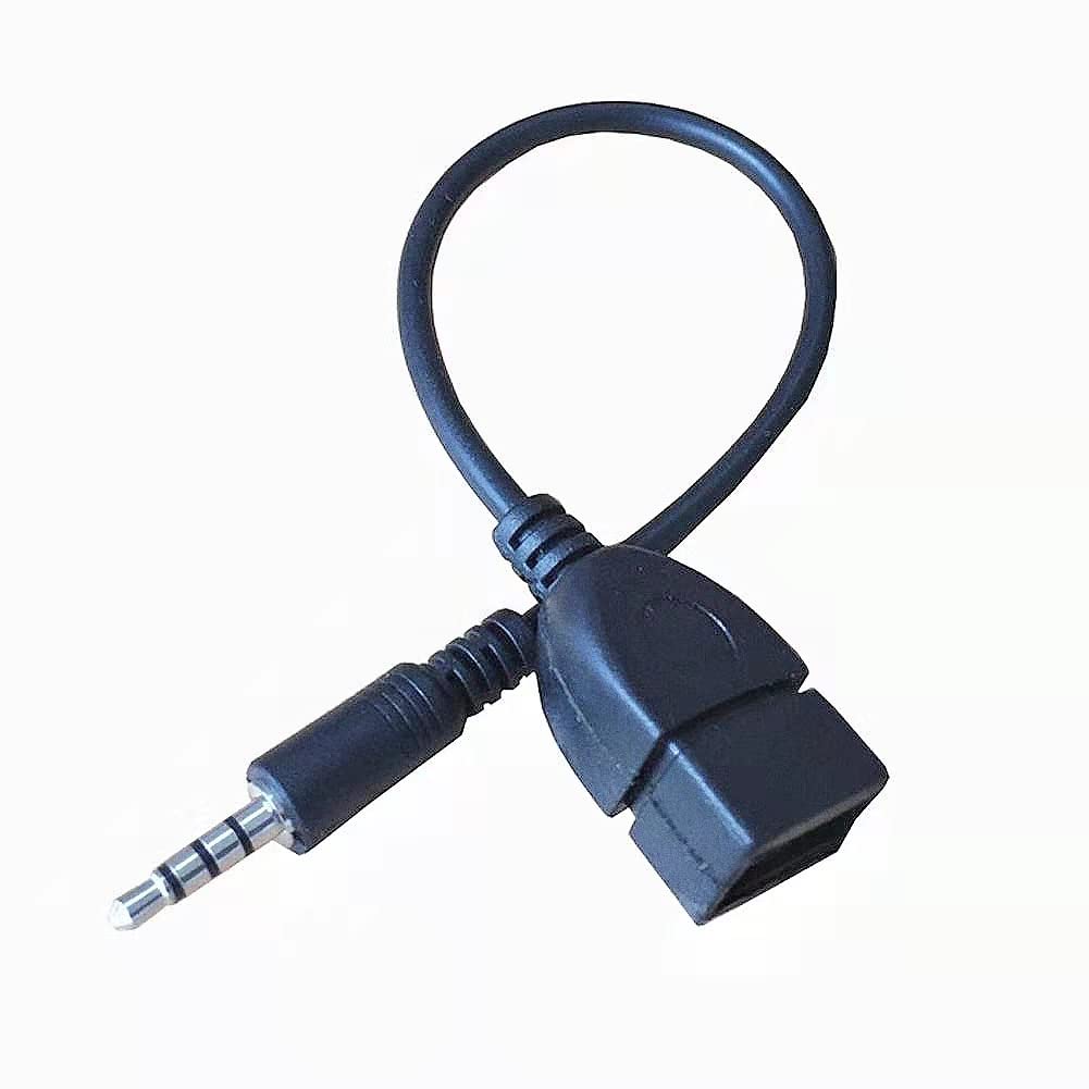 Coomoors Adaptateur USB Vers Jack 3,5mm - Convertisseur Audio Pour Autoradio Et Lecteurs MP3 Voiture