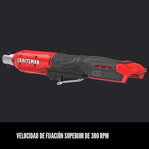 Miniatura 5 de CRAFTSMAN Llave de trinquete inalámbrica V20, unidad de 3/8 pulgadas, 300 RPM, hasta 35 pies-libras de torque, solo herramienta desnuda (CMCF930B)