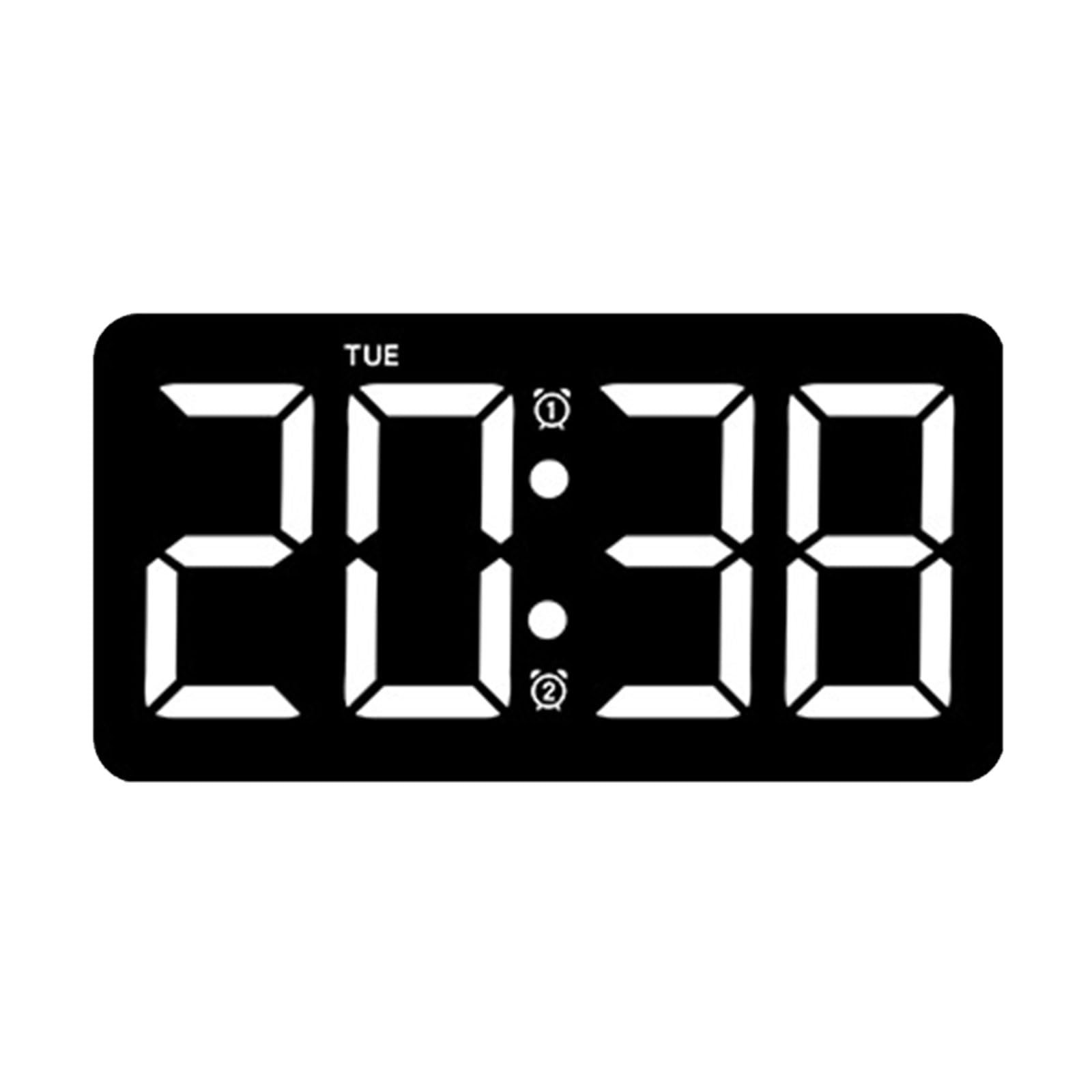 Buxuaaaa Large Digital Clocks Multiple Function Alarm Clock with Date/Temperature Display Large Screen for Bedroom Study Alarm Clock