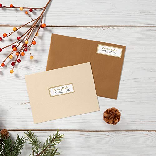 Avery Printable Address Labels, 1" X 2-5/8", Matte White With Metallic Gold Borders, 300 Blank Mailing Labels (06540) #TOP5