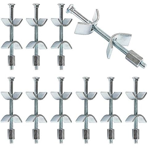 JPYH M6 Worktop Connector Jointing Blots 100mm, 10 Pcs Kitchen Furniture Connecting Bolts for Jointing, Clamping and Fixing Cover