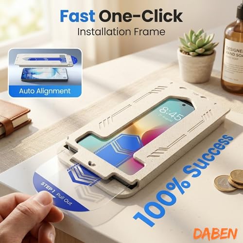 Image of DABEN (2 Pack) Align-X for Samsung Galaxy S26 Ultra Screen Protector - Military-Grade Protection, 10H+ Tempered Glass, Auto-Alignment Tray, Case Friendly