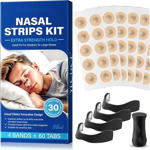Magnetic Nose Strip for Breathing (60 PCS -1 Month Supply) Magnetic Nasal Strips to Improve Airflow Nose Magnet for Comfortable Breathing