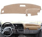 Yiz Dash Cover Mat Custom Fit for 1989-1994 Ford Ranger,1991-94 Ford Explorer,1991-94 Mazda Navajo,1989 1990 Ford Bronco II，1994 Mazda B2300 B3000 B4000,Dashboard Cover Pad Carpet (Beige) J126