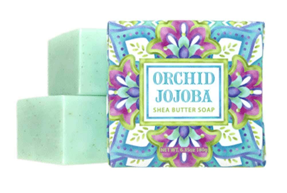 Greenwich Bay - 6oz Botanical Shea Butter - 3 Bar Soaps - Orchid Jojoba