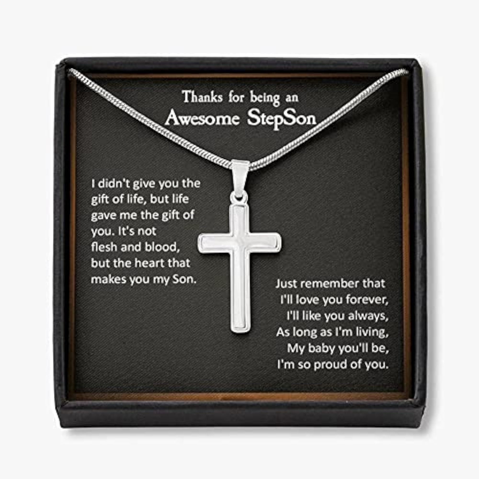 Son's 925 Silver Step Son Necklace Gift