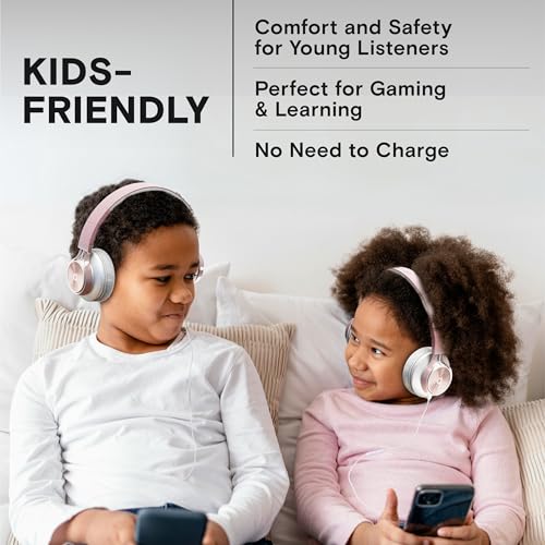 Image of ARTIX CL750 Headphones Wire with Mic & Volume Control, Noise Isolating On-Ear Headphones for Computer and Laptop Wired, Plug in Corded Headphone Over Ear with Wire (Foldable, Aux Jack 3.5mm)