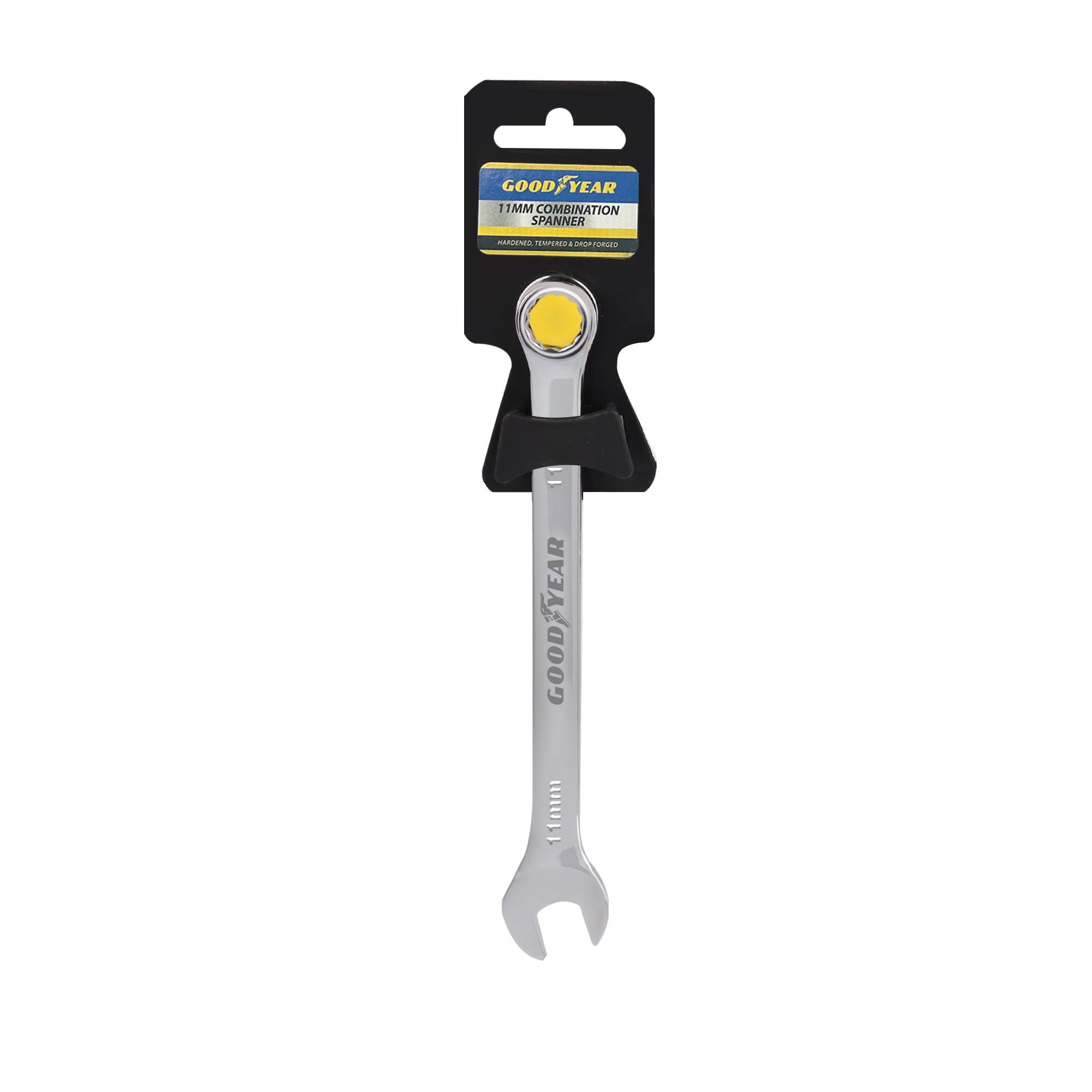 Goodyear 11mm Spanner-Chrome Vanadium Steel| Precision Engineered for Tightening and Loosening Nuts and Bolts| Durable & Corrosion-Resistant Wrench| Essential Hand Tool for Mechanics