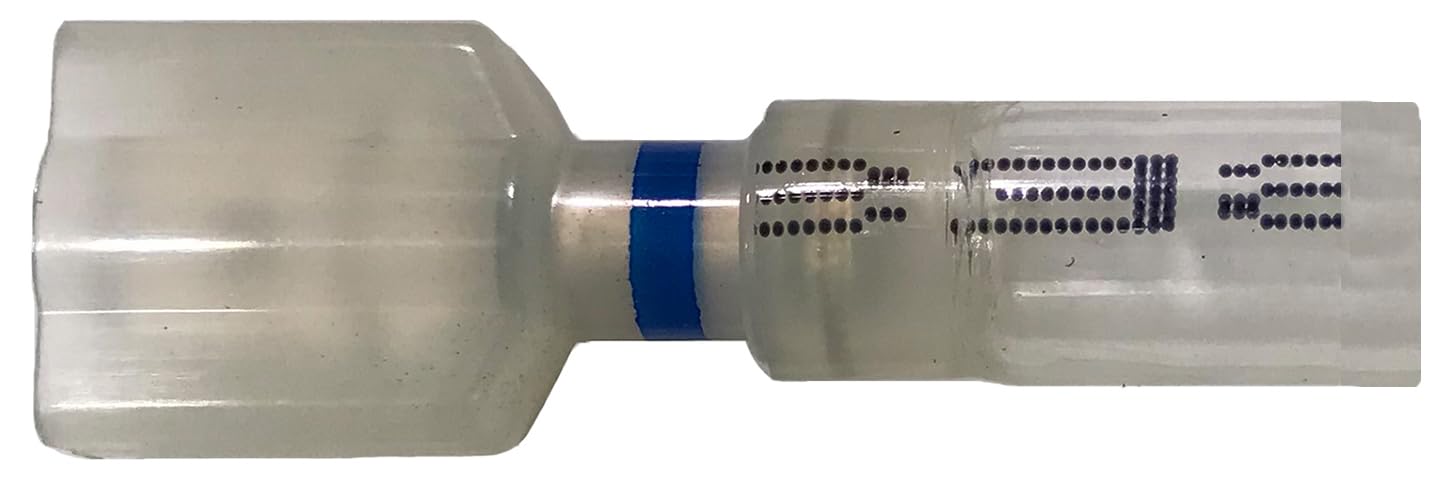 Sherco-Auto 50 Pack - Clear Heat Shrink Female Quick Disconnect 16-14 AWG .250 Tab - Made in USA