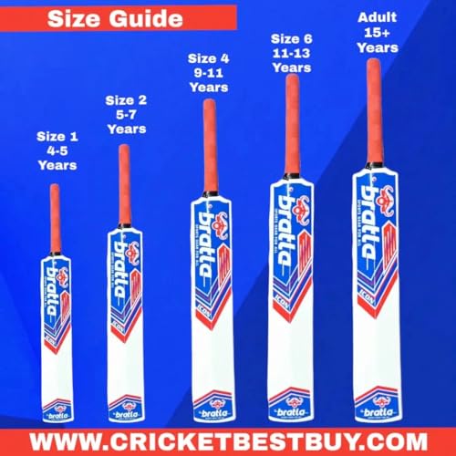 image for Bratla Complete Wooden Cricket Kit – Training Cricket Set with Bat, 
