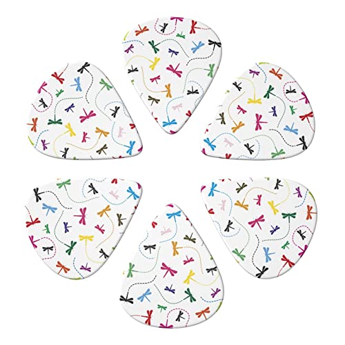 Lot de 6 médiators colorés en forme de libellule pour guitare acoustique, guitare électrique, basse, ukulélé – fins… - Les Beatles, Paul McCartney, John Lennon, RIngo Starr, George Harrison Lot de 6 médiators colorés en forme de libellule pour guitare acoustique, guitare électrique, basse, ukulélé - fins… – Image 5
