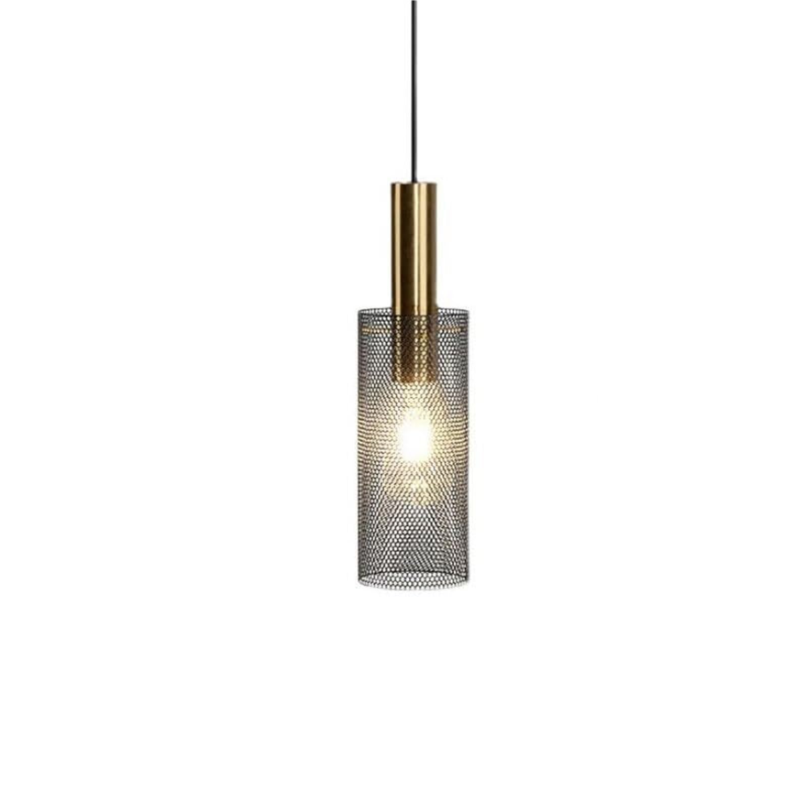 HUAYUSEDF Modern Simple Honeycomb Cage Pendant Lamp Chandelier Hanging Lighting Ceiling Fixture for Bedside Coffee Shop Bar Counter(B)