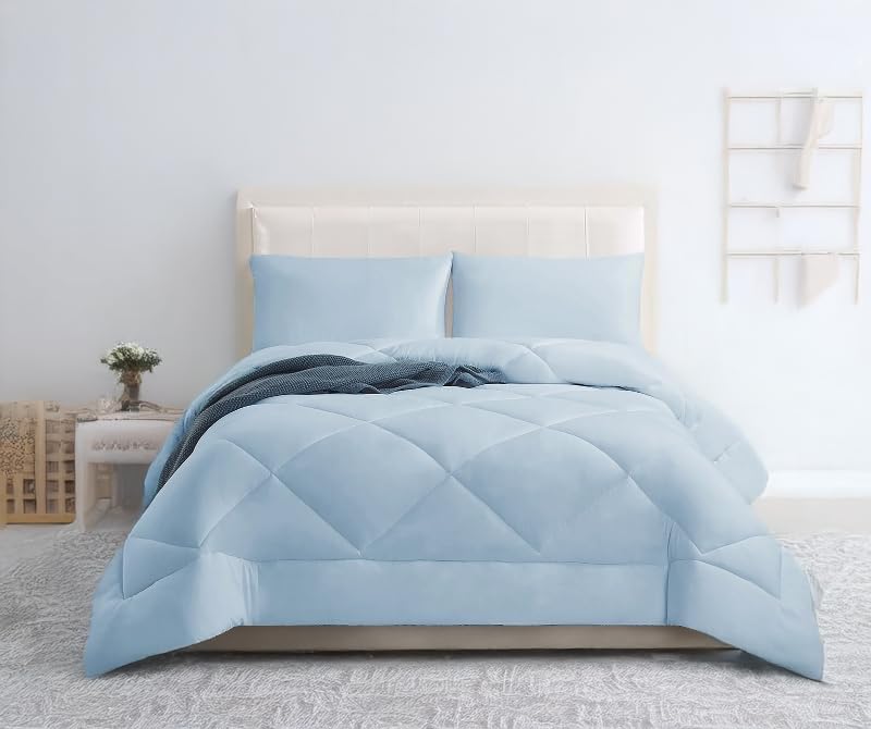 DH DREAMER HOME Edredón Nórdico Reversible 150x220cm – Microfibra Suave y Ligera, Relleno 280g/m², Cálido para Invierno, Cama 90