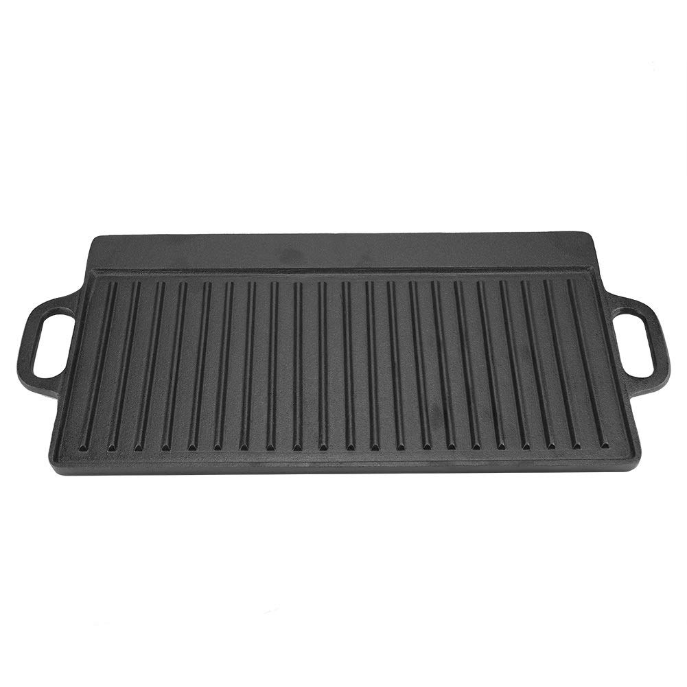 KSTE Cast Iron Griddle Pan Non Stick Griddle Plate, Doublesided