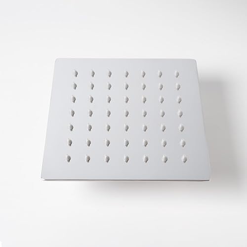 Miniatura 10 de Cabezal de ducha cuadrado de 16 pulgadas, cabezal de ducha montado en el techo, cabezal de ducha superior de acero inoxidable ultrafino, negro mate